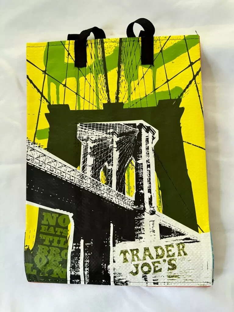 Trader Joe’s New York Tote Bag Eco Reusable Shopper Skyline Brooklyn Bridge