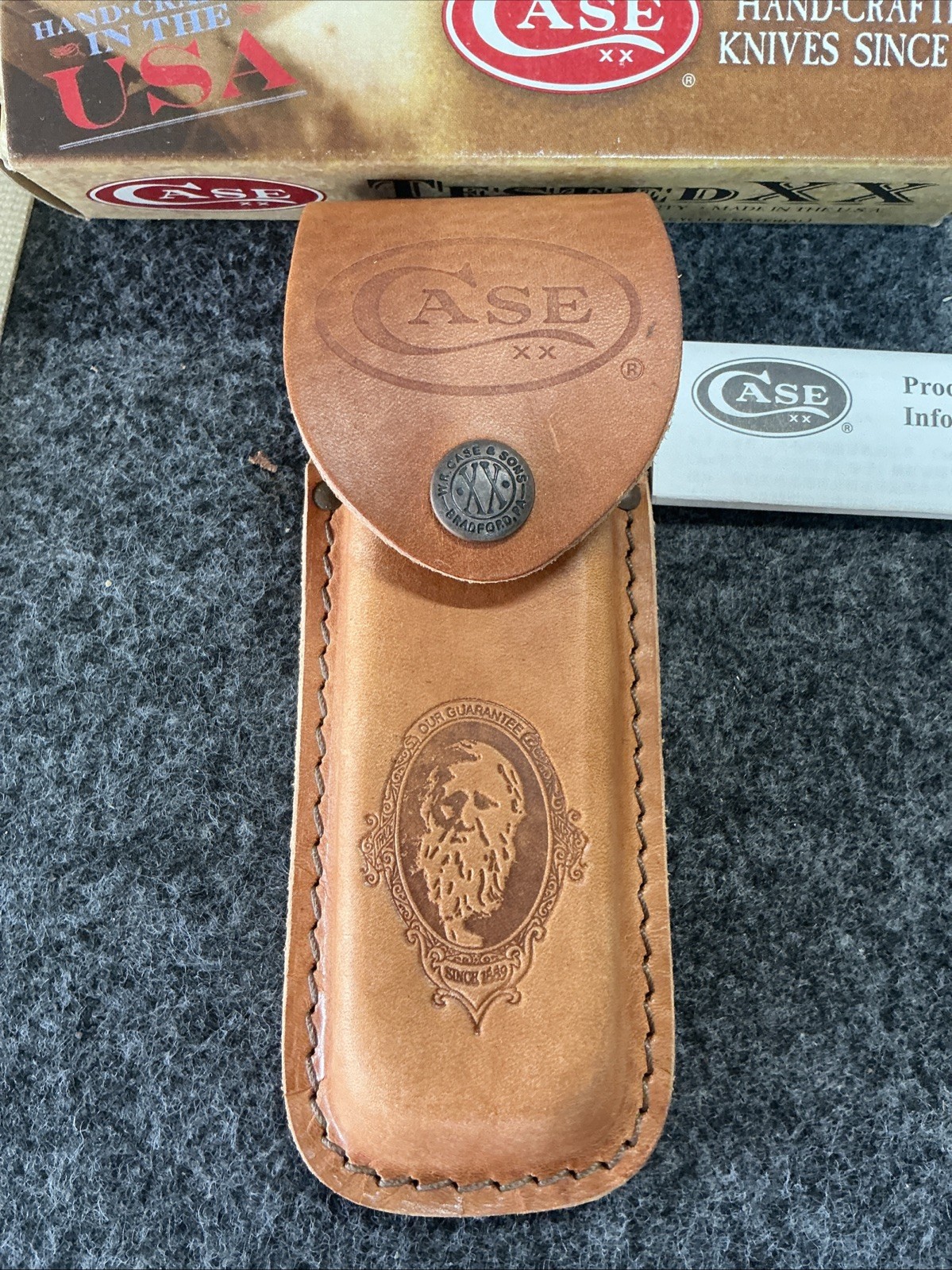 CASE XX BROWN leather sheath folding hunter 6265 5265 6165 5165 “Brand New”