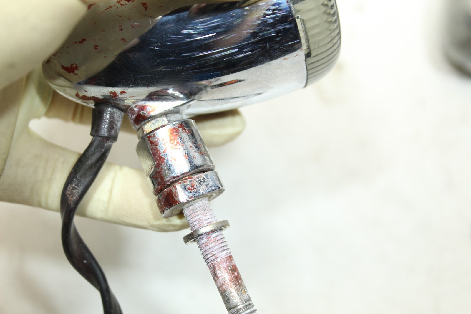 Harley Softail Dyna Sportster OEM Front Turn Signal Set Pair Chrome Bullet Style