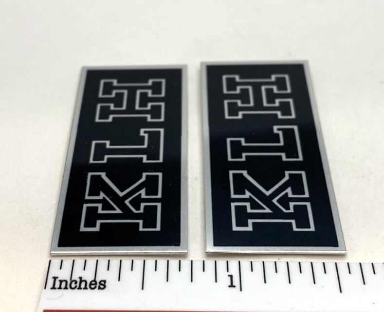 KLH Speaker SMALL SIZE Grill Badge Pair Custom Made Aluminum