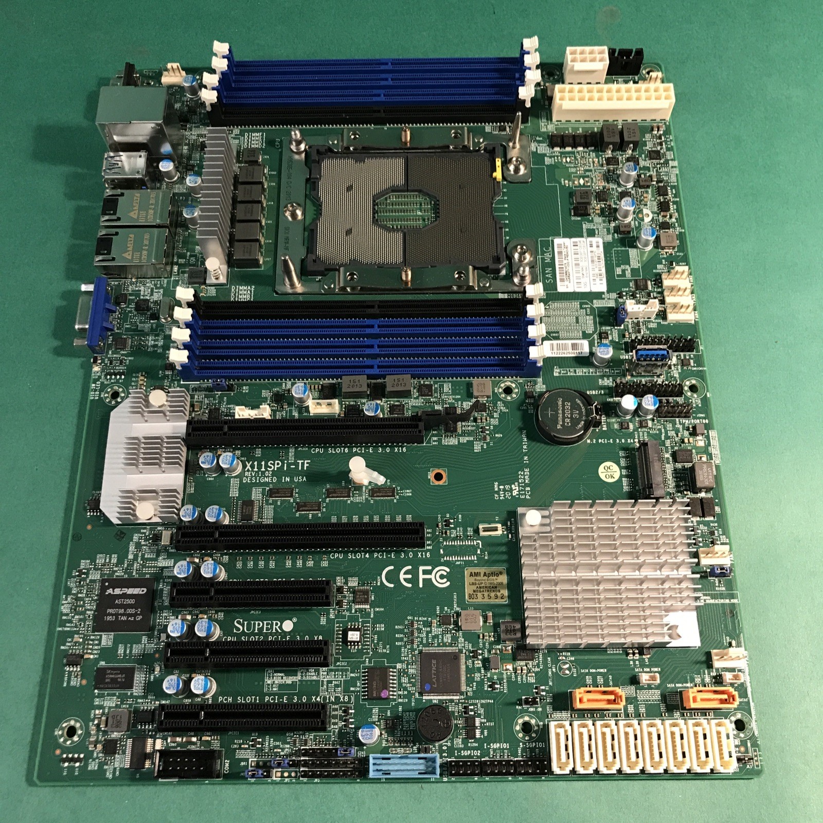 Supermicro X11SPi-TF system board motherboard + I/O Plate