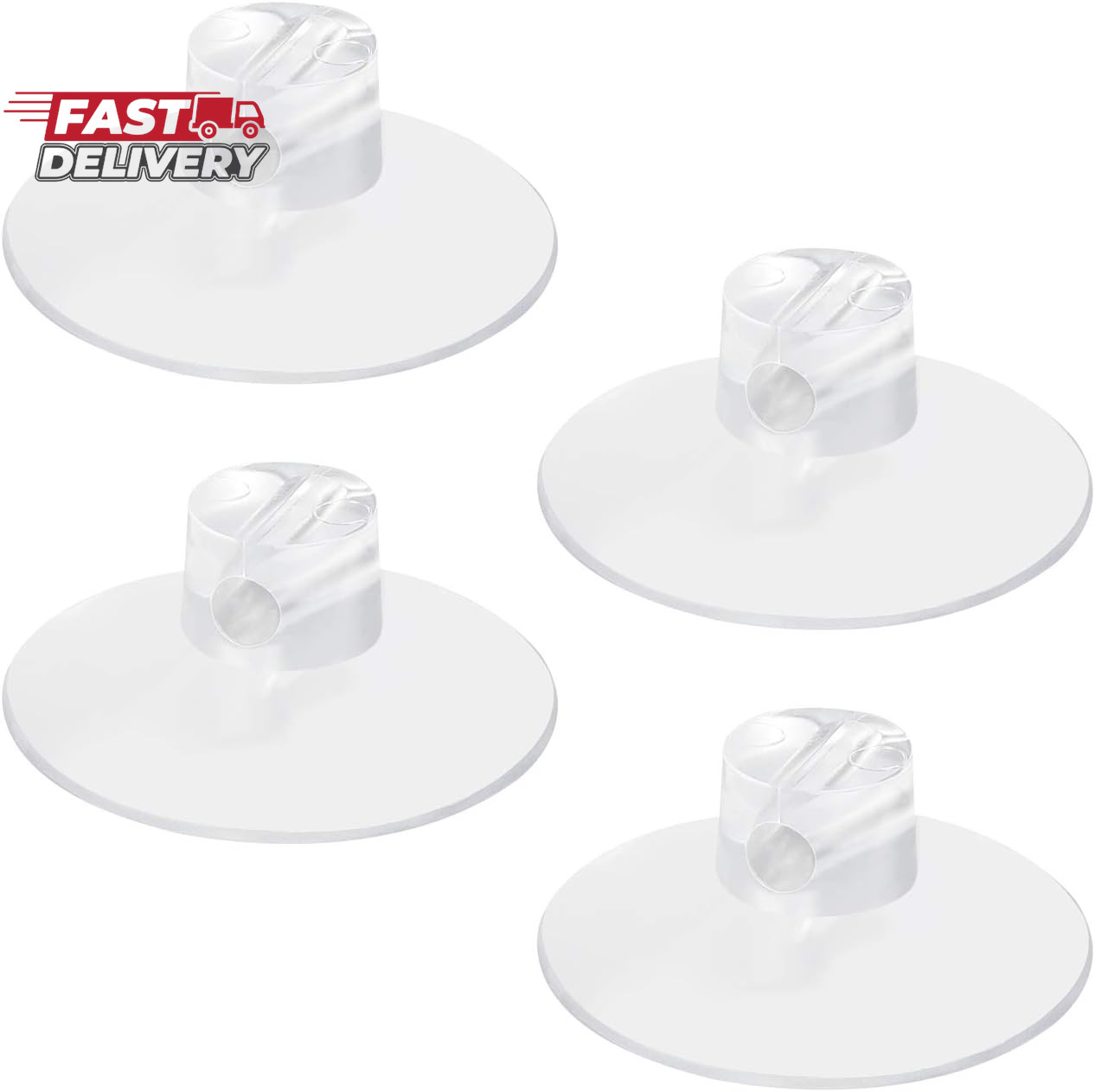 4 Pack Bathroom Shower Caddy Connectors Suction Cups, Heavy Strength Clear Sucti