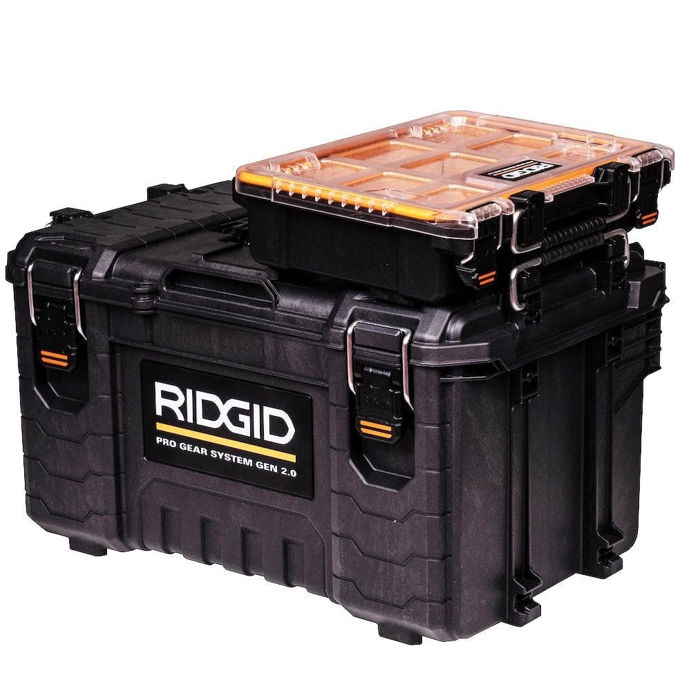 Ridgid Small Parts Organizer Compact Pro Gear System 22" 6 Compartment Tool Case
