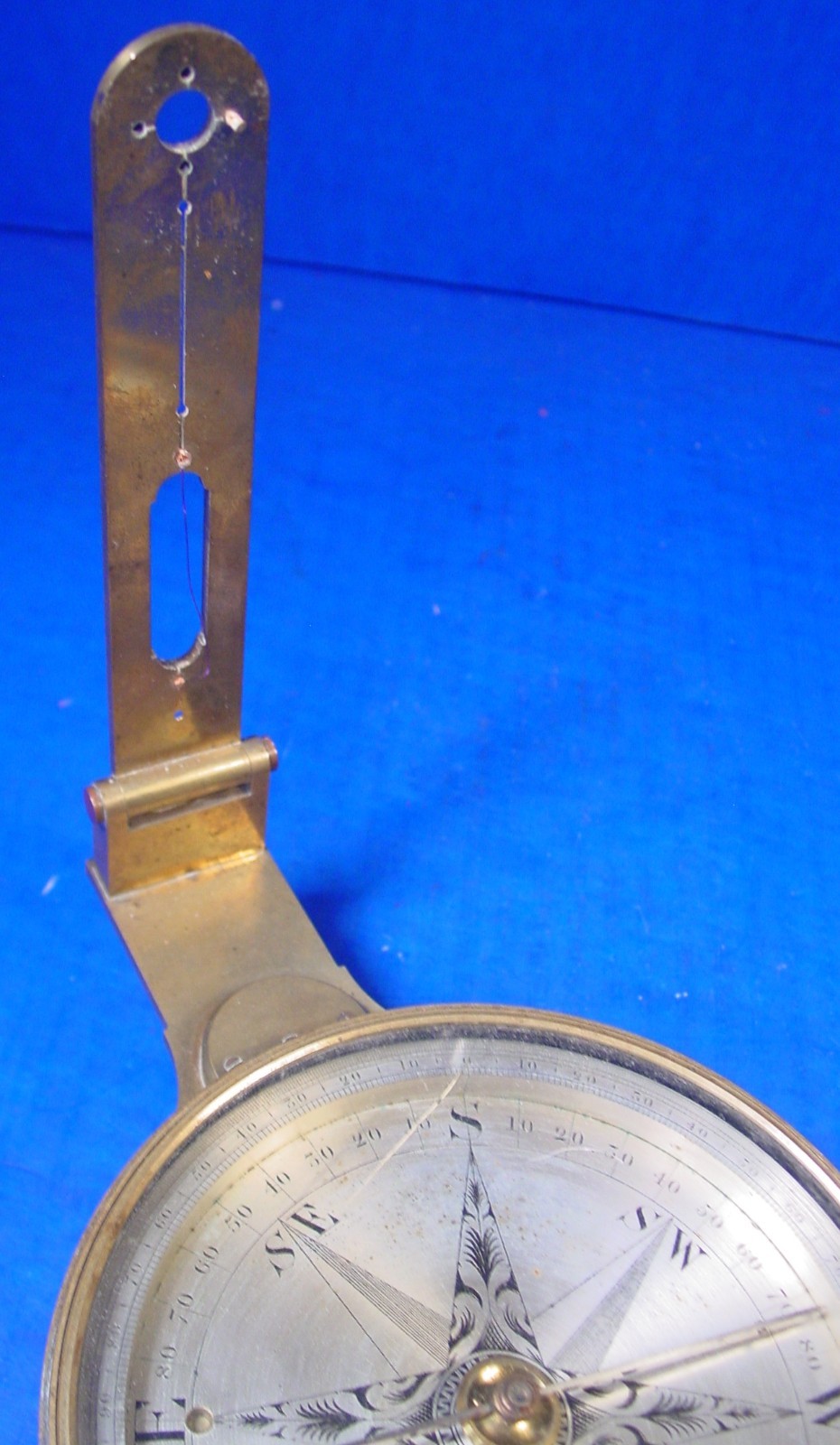 1816 Thomas Jones Compass folding Sight Vanes Vertical Arc - Rare Early Compass