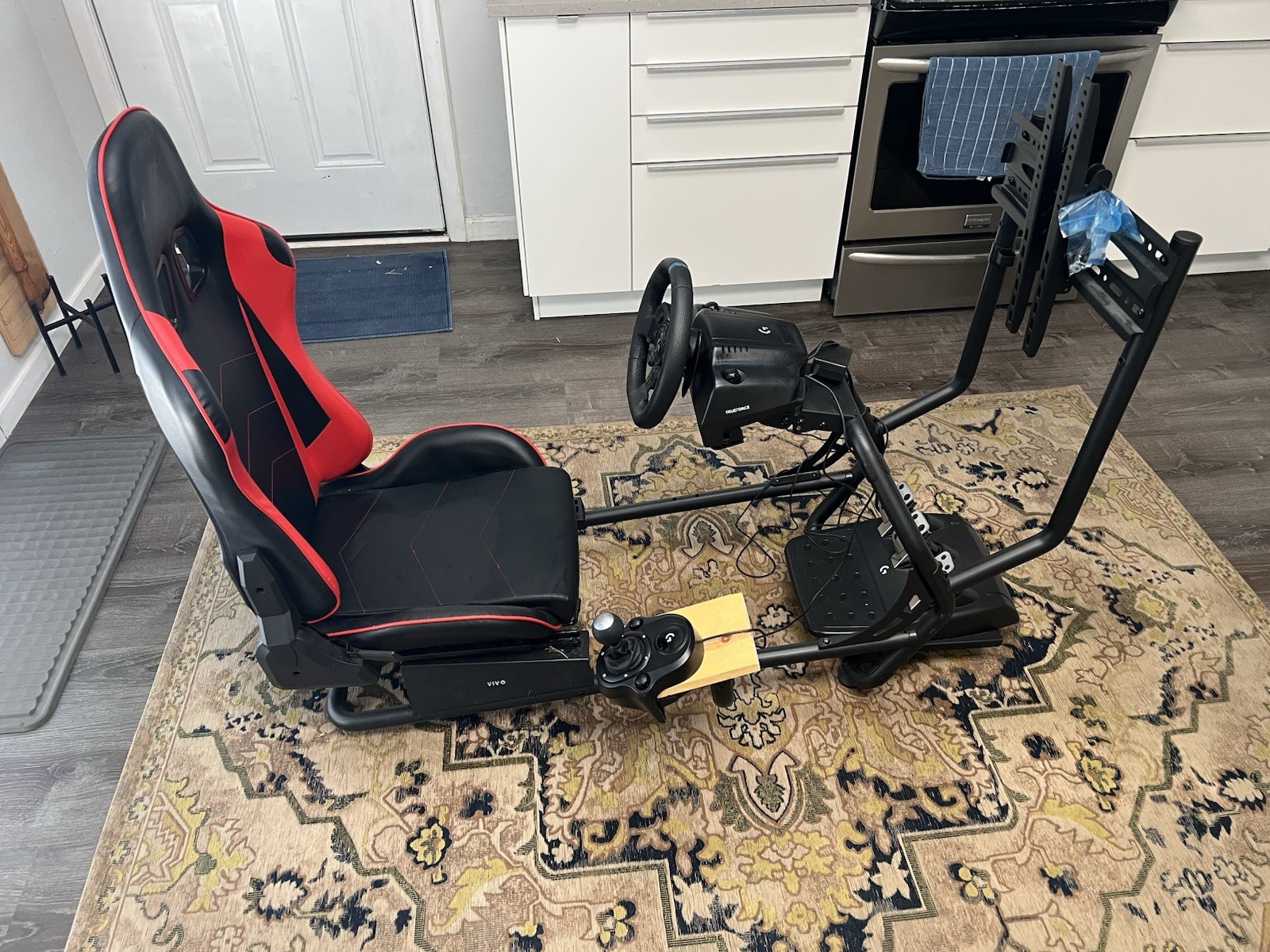 Racing Cockpit W/TV Mount (DOES NOT INCLUDE STEERING WHEEL, PEDALS OR SHIFTER)