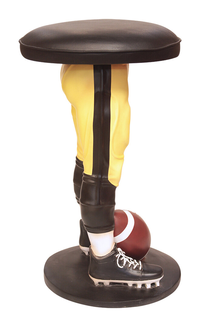 Football Stool - Sports Bar Stool Football Player in Yellow and Black Uniform