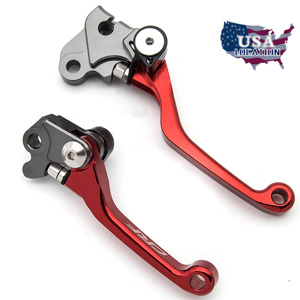 Red For Honda CRF250R CRF450R CRF250X CRF450X CNC Brake Clutch Levers Dirt Bike