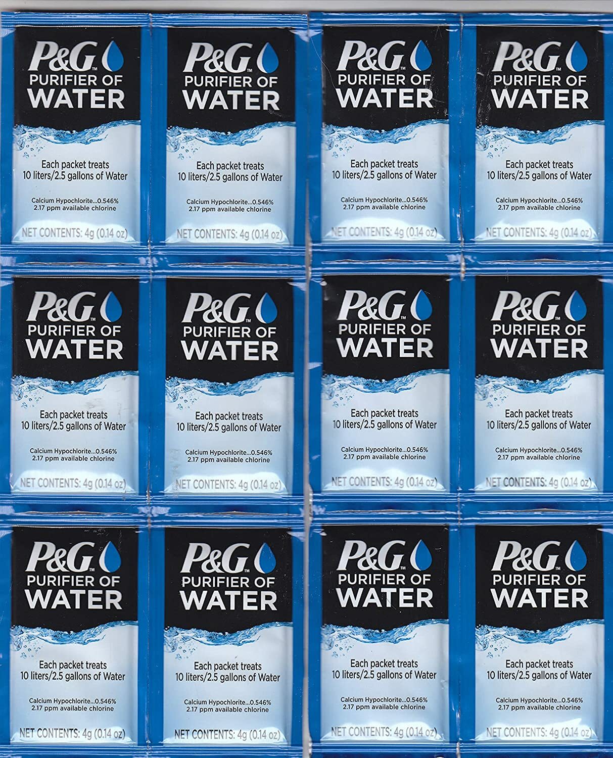 P & G Purifier of Water Portable Water Purifier Packets (Pack of 12)
