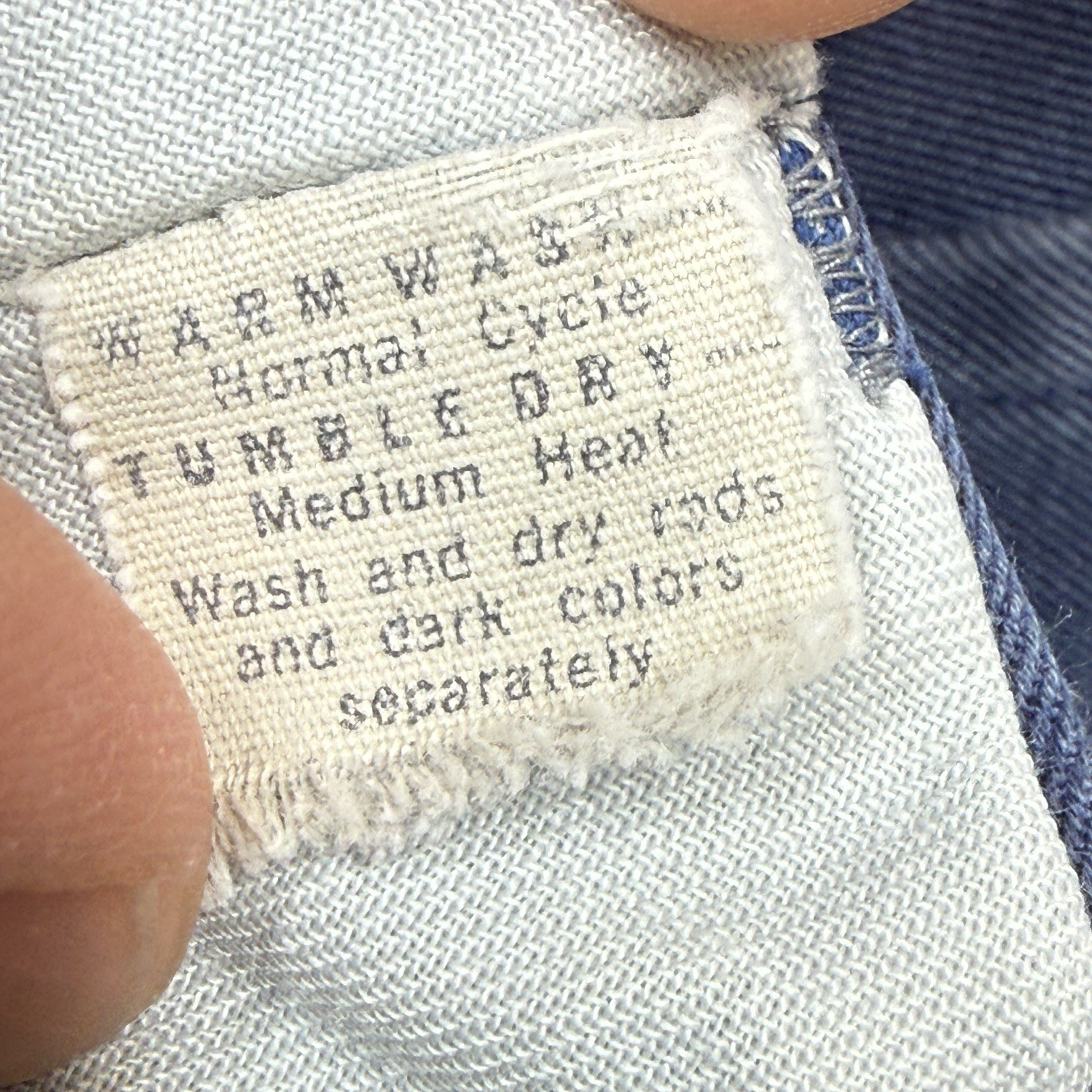 Vintage Lee Chetopa Twill Sanforized Pants Men Fits 34X28 Blue Thrashed Stained