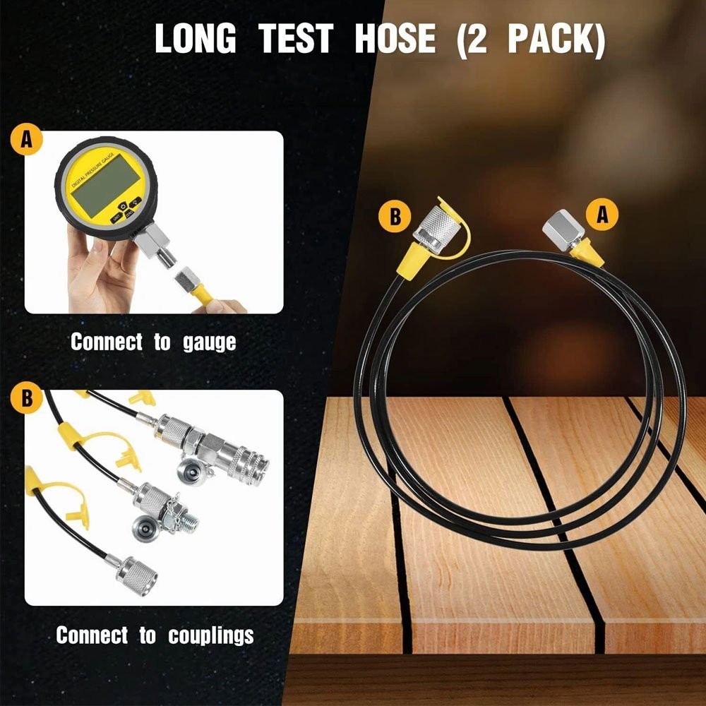 70M Digital Hydraulic Pressure Test Kit-2 Gauge 11 Coupling 2 Hose for Excavator