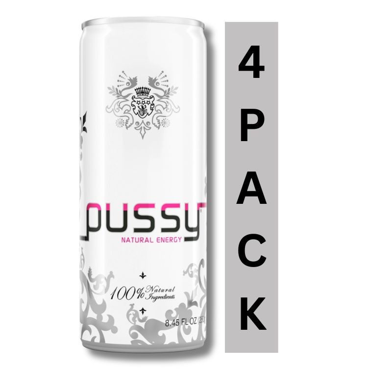 Pussy Natural Energy Drink – 4/6/12/24 Pack – Natural Formula – Free Shipping