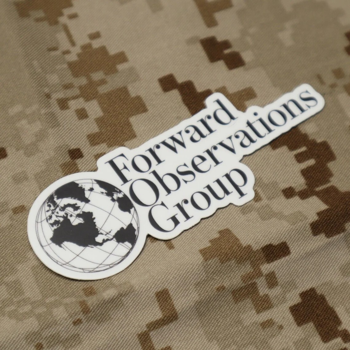 Forward Observations Group "Global" Sticker, Not SUPDEF, GBRS, ONE7SIX, Superior