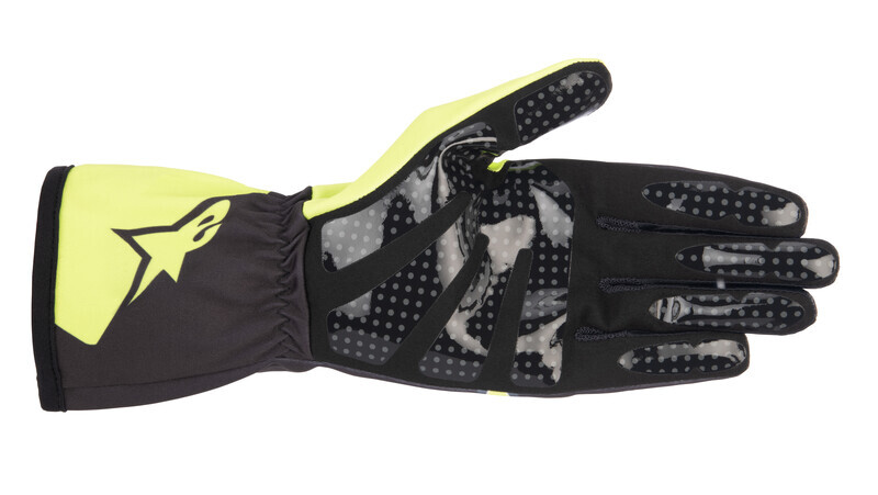 Alpinestars Youth Tech-1 K RACE S V2 CORPORATE Kart Gloves Anthracite/Lime