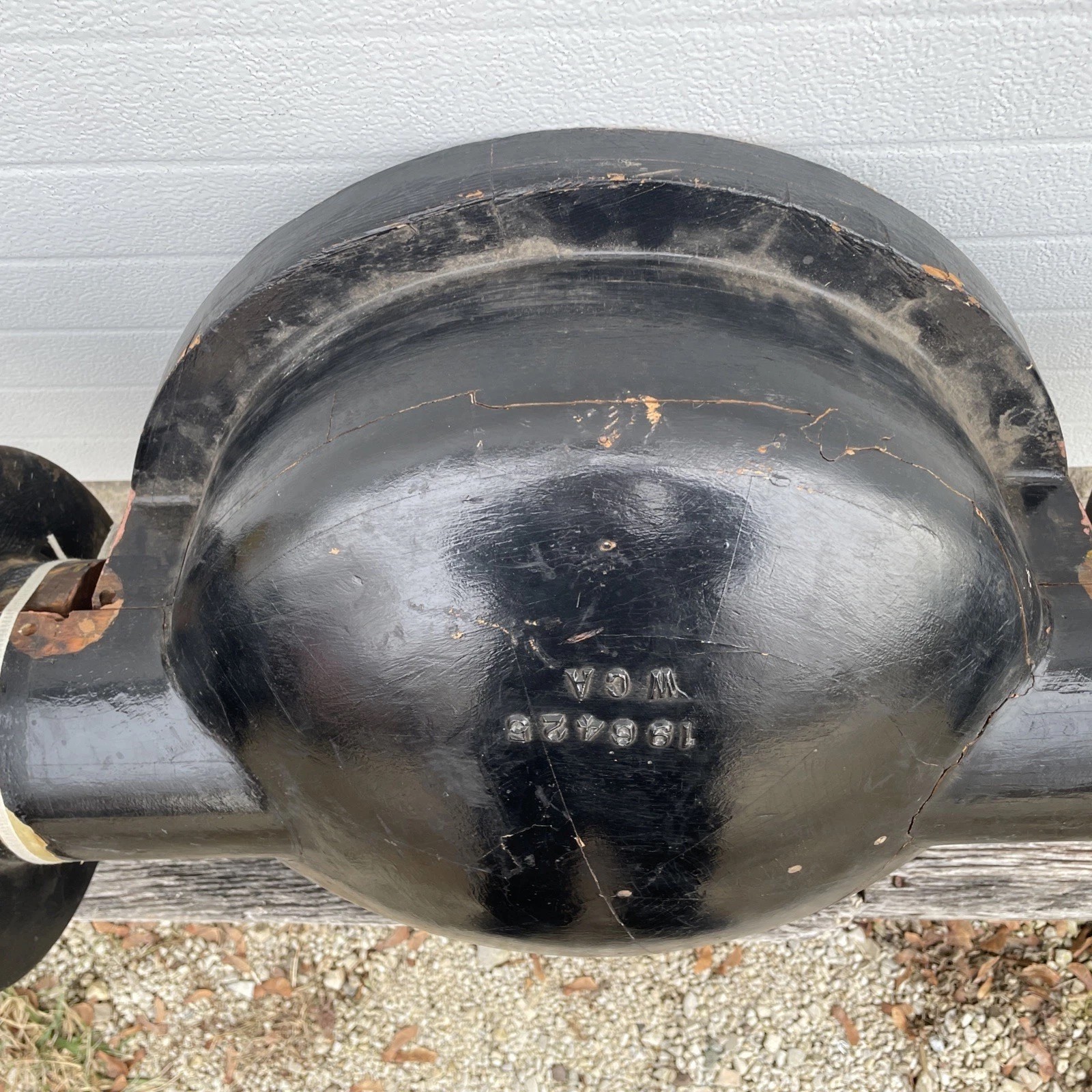 Large Vintage Industrial Wood Foundry Mold Pattern From Philadelphia Navy Yard