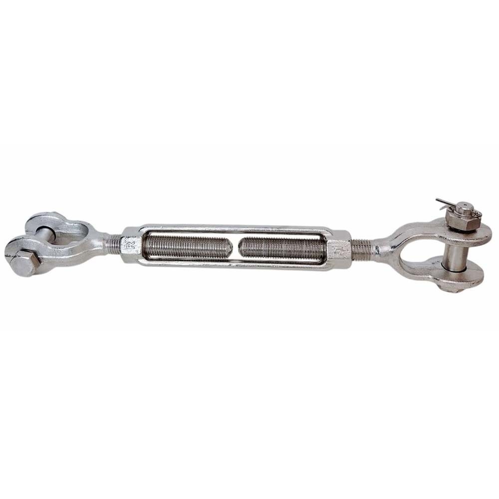 Stainless Steel T316 Mil Spec 5/16" x 4-1/2" Jaw Jaw Turnbuckle 800 Lbs WLL