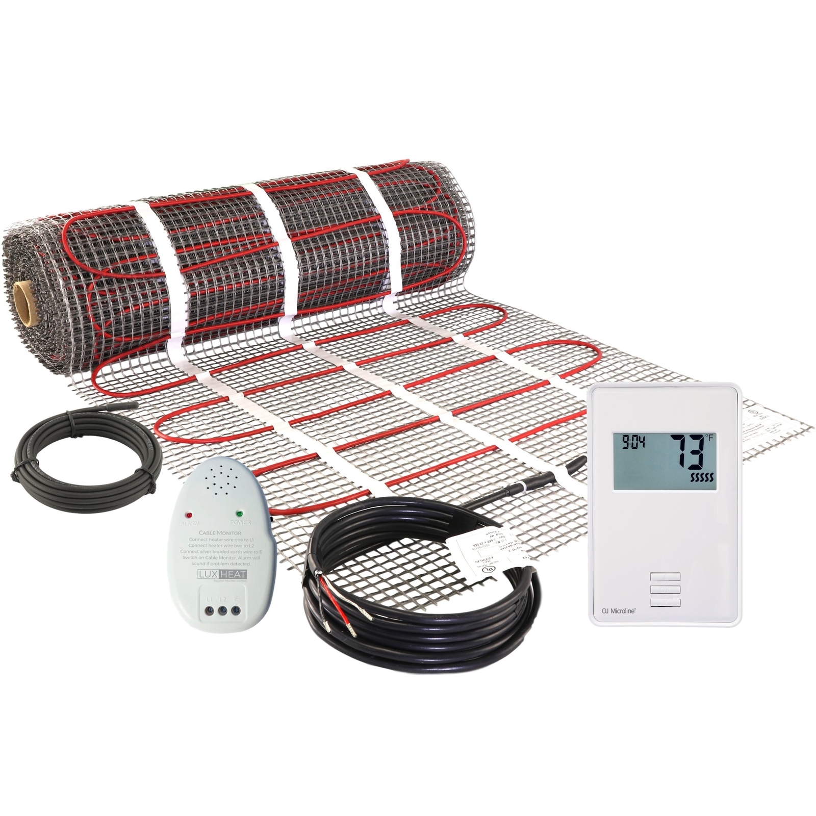LuxHeat Mat Kit 240V (35-200sqft) Electric Radiant Floor Heating System Tile and