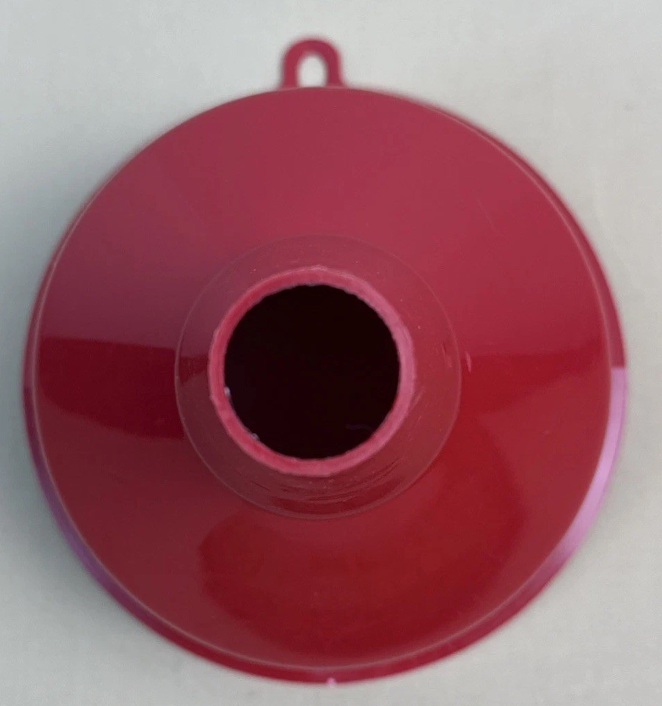LARGE Super QuickFill Oil Funnel for AUTO Fluids and GAS Tanks – Red Made in USA