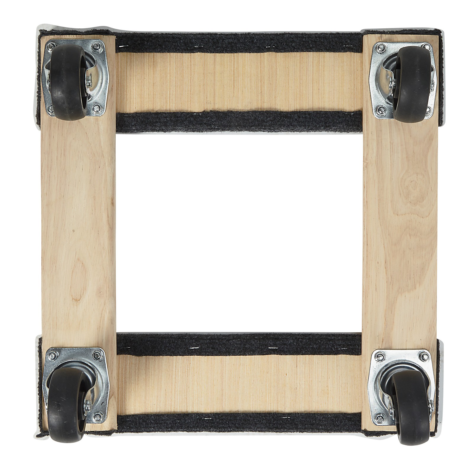 Ironton Carpeted Hardwood Carpeted Mover's Dolly, 16in.L x 16in.W, 1000-Lb.