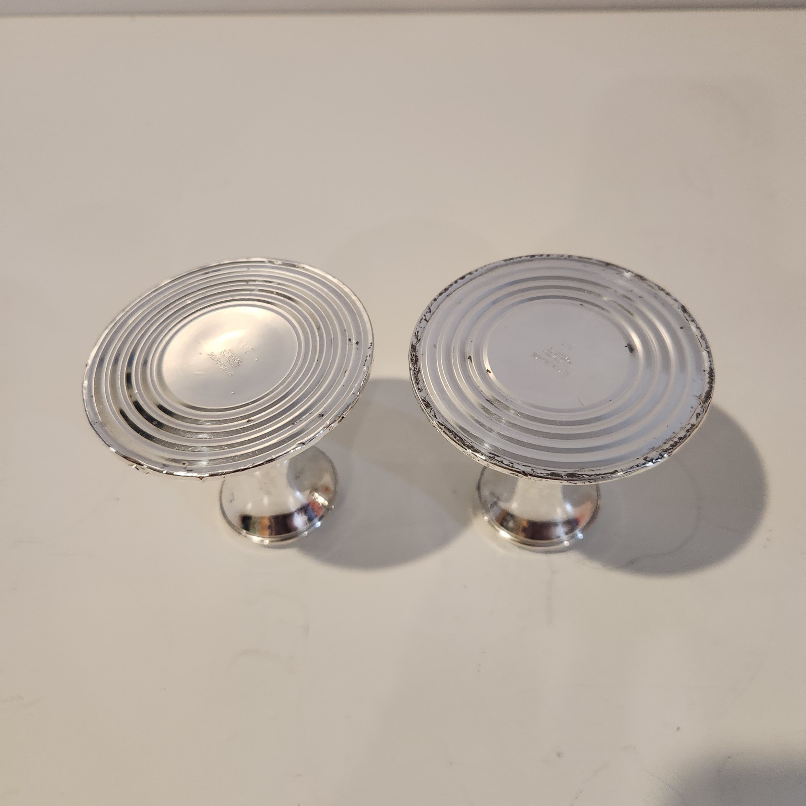 Vintage Pair Reed & Barton Sterling Silver Weighted Candlestick Holders