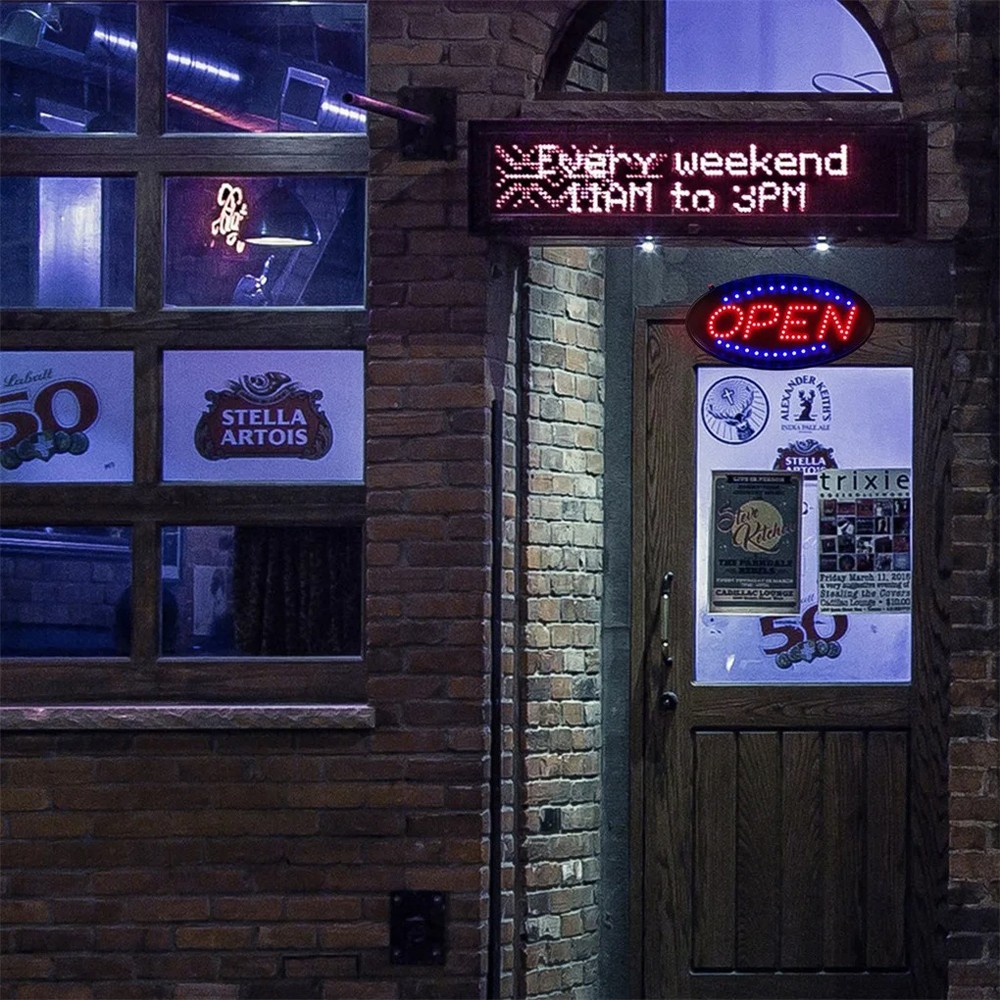 Animated Motion Ultra Bright OPEN Business Store LED Hang Sign Neon Light ON/OFF