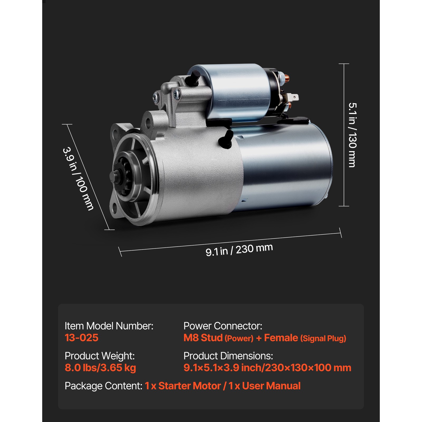 Starter Motor for Ford F-150 F-250 F-350 Super Duty 4.6/5.4/6.2/6.8L V8 V10 6646