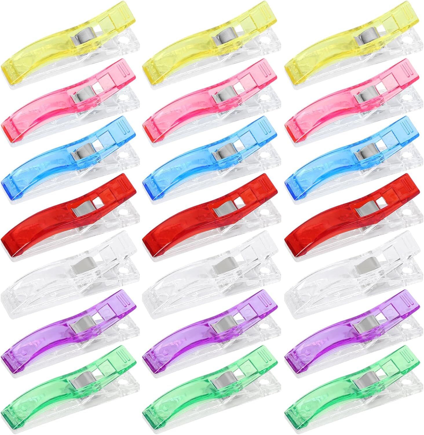 50PCS Large Sewing Clips Fabric Clips Jumbo Wonder Clips Fabric Clamps 7 Colors