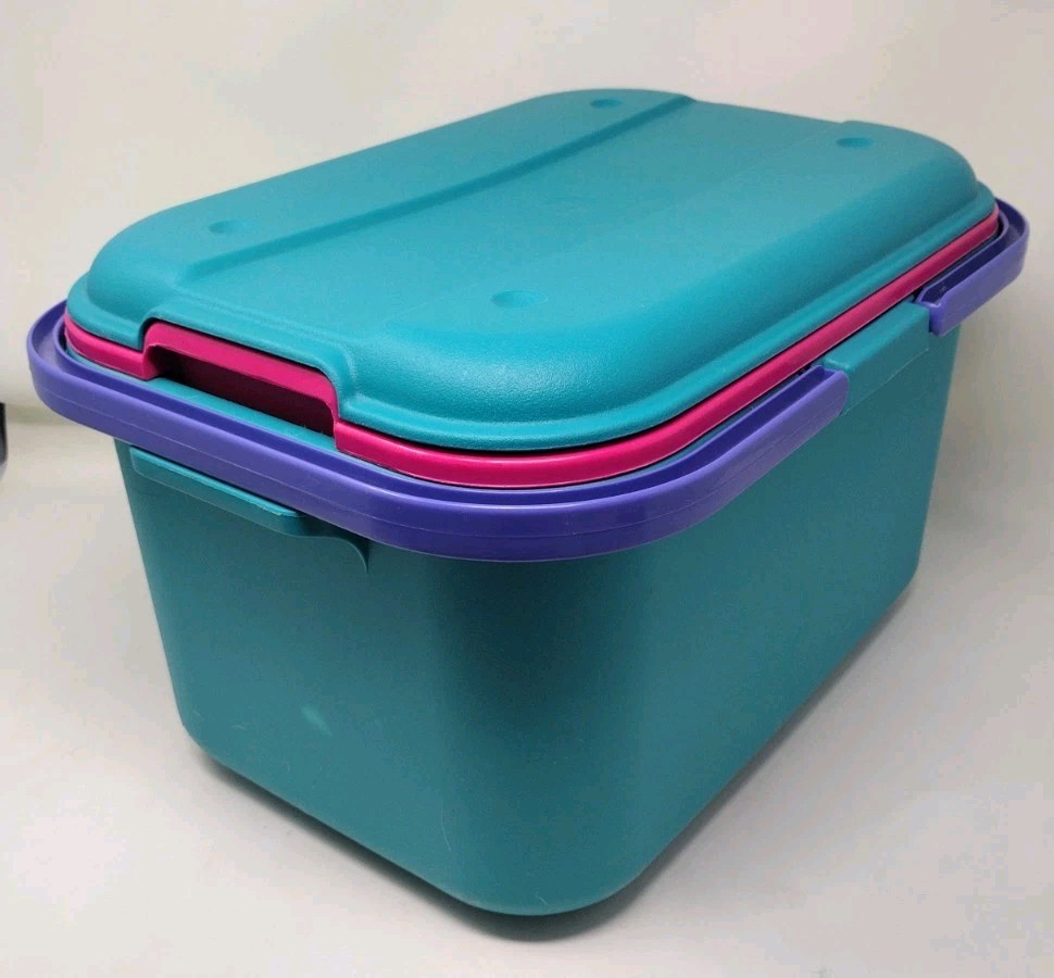 VTG 90s Eagle Craftstor Craft Tote Storage System Organizer Container