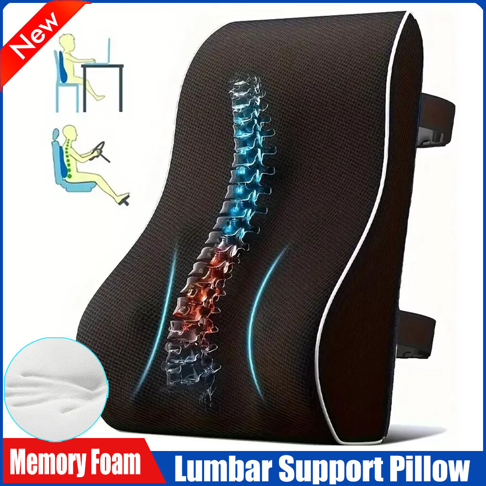 Memory Foam Lumbar Support Cushion for Home Office Car Seat Back Chair Pillow US