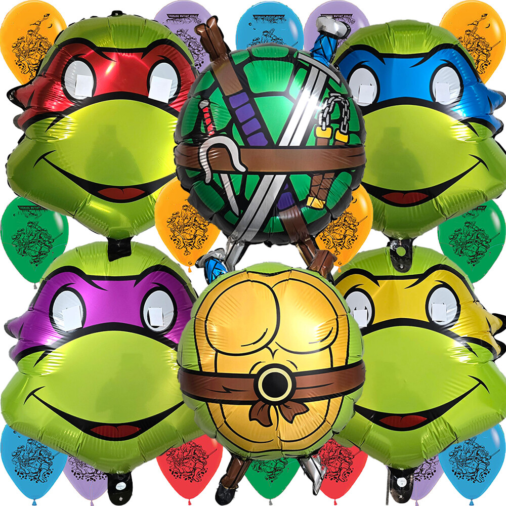 TEENAGE MUTANT NINJA TURTLES foil balloon birthday party supplies decoration