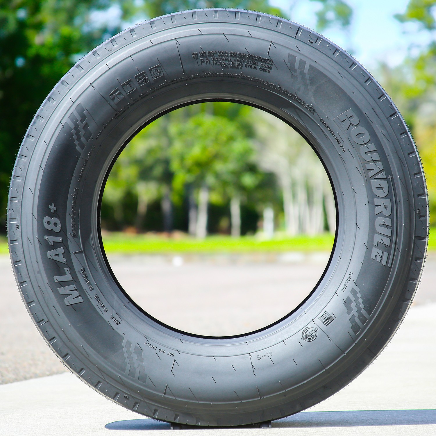 2 Tires Roundrule MLA18+ All Steel 245/70R19.5 H 16 Ply All Position Commercial