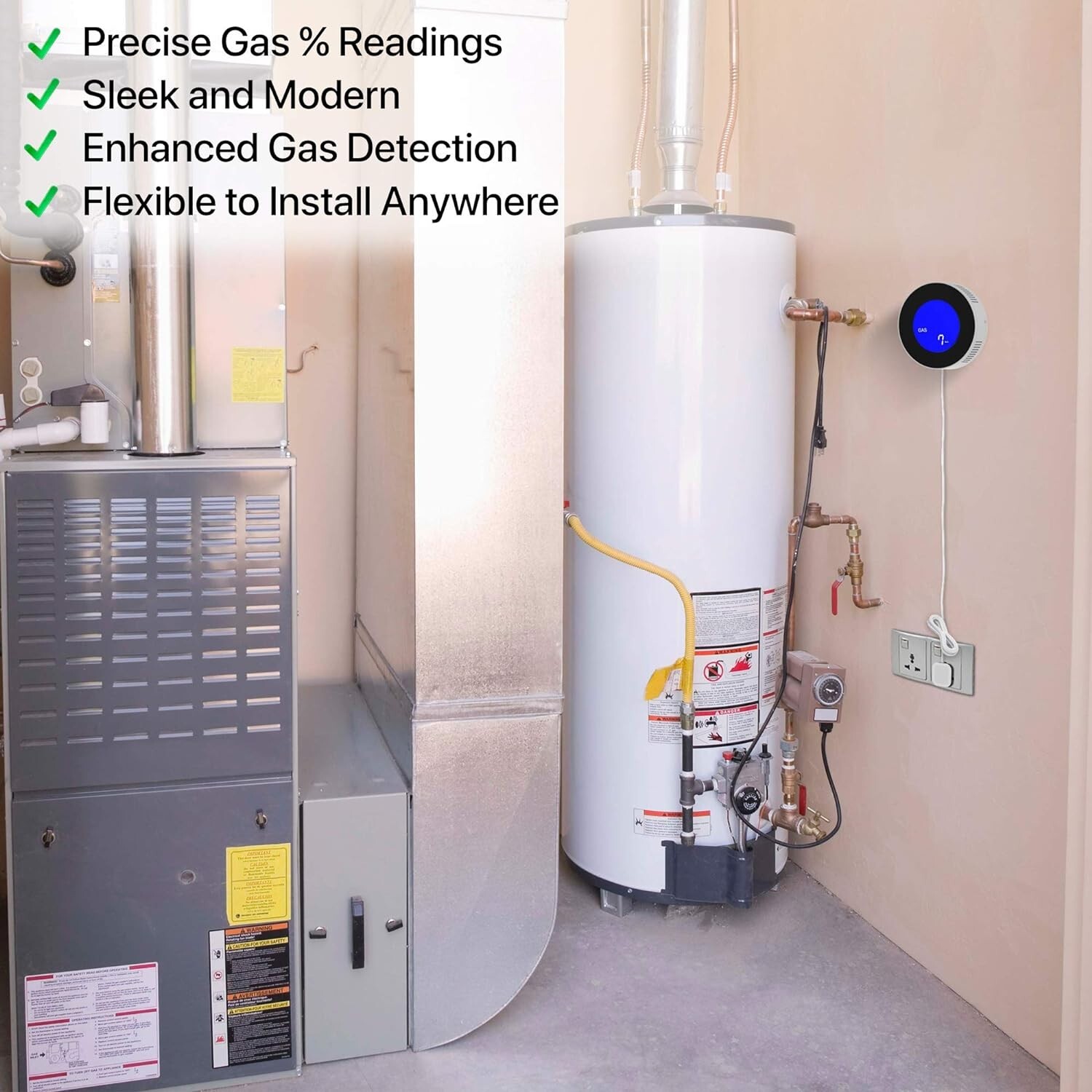 GasKnight 2.0 Natural Gas Detector & Propane Detector w LCD Display NEW