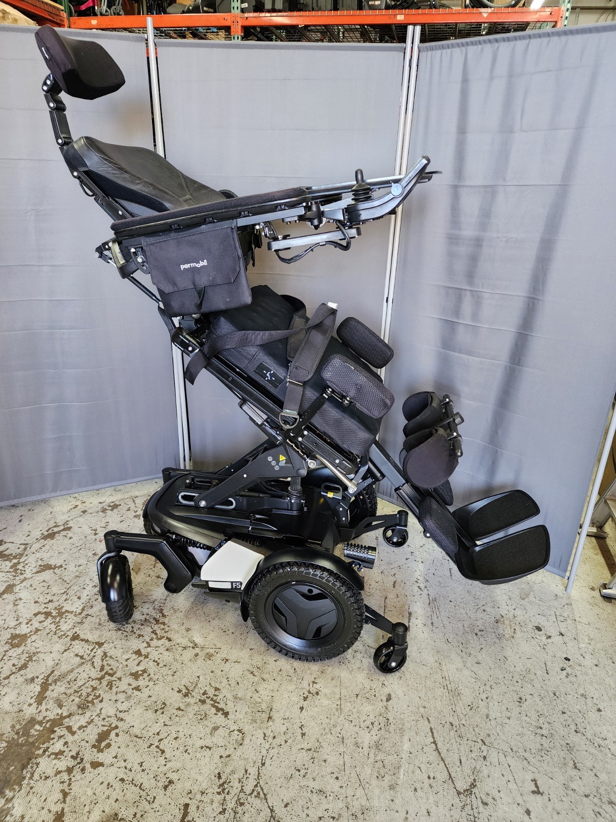 Permobil F5 VS Verical Stander 14" Seat Lift, Recline, Tilt, Leg, Lights 7.5MPH