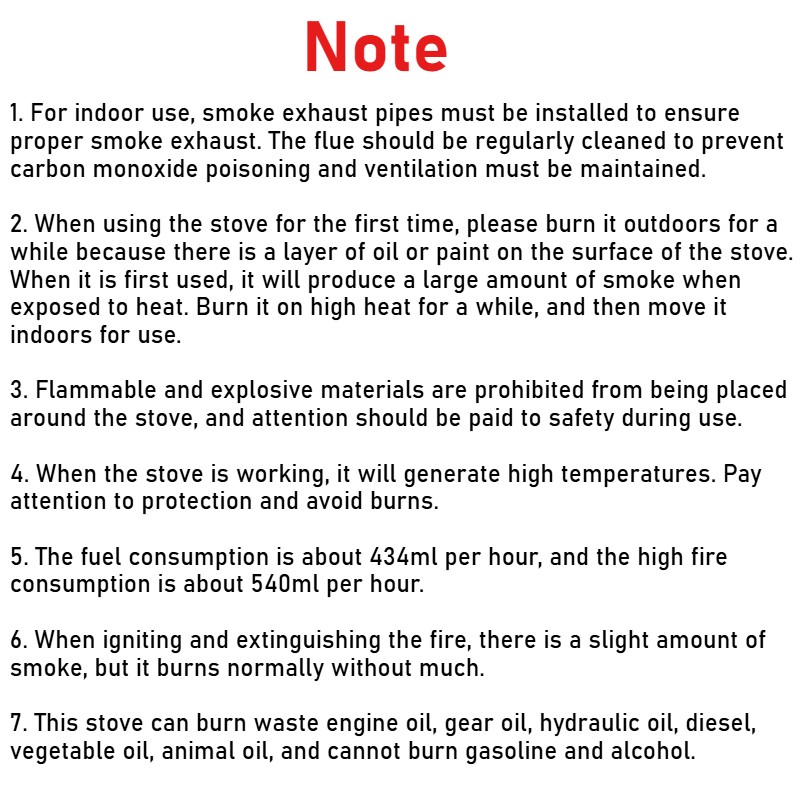 Outdoors Waste Oil Stove Oil Burner Cooking Heating Furnace Burning Tool Farm