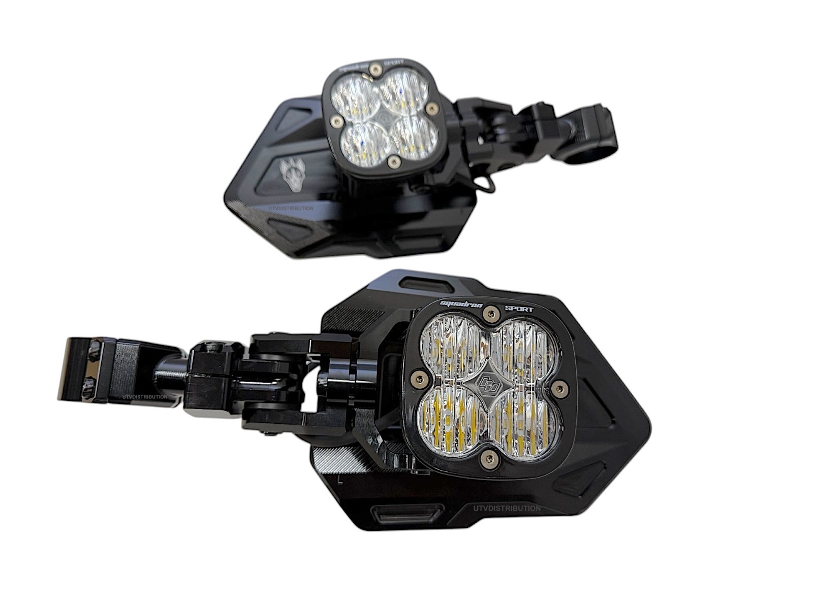 Chupacabra Offroad Cuero Baja Mirrors + Baja Designs Squadron Lights White 1-7/8