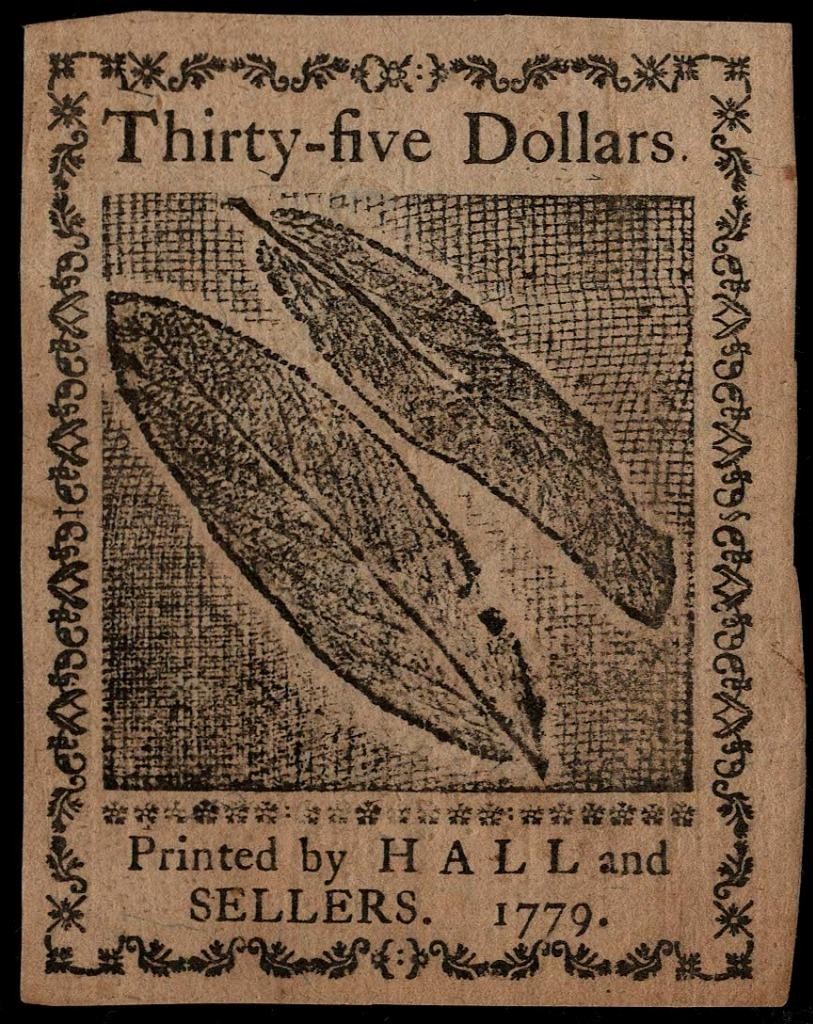 CC-94 *** PMG AU50 *** $35 January 14, 1779 Continental Colonial Currency Note