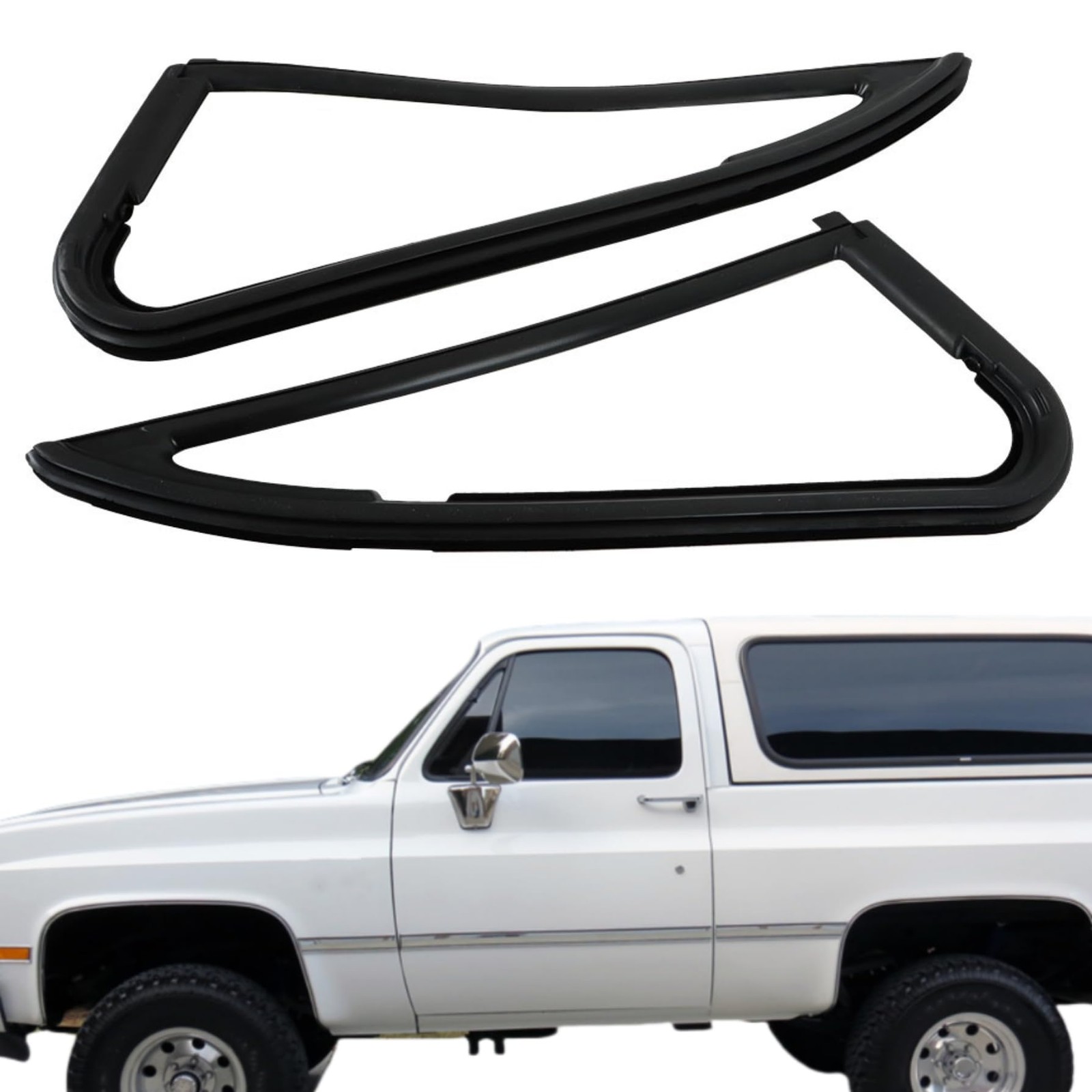 Front Vent Window Weatherstrip Seals Pair for 81-91 Blazer 81-86 C10 K10 Truck