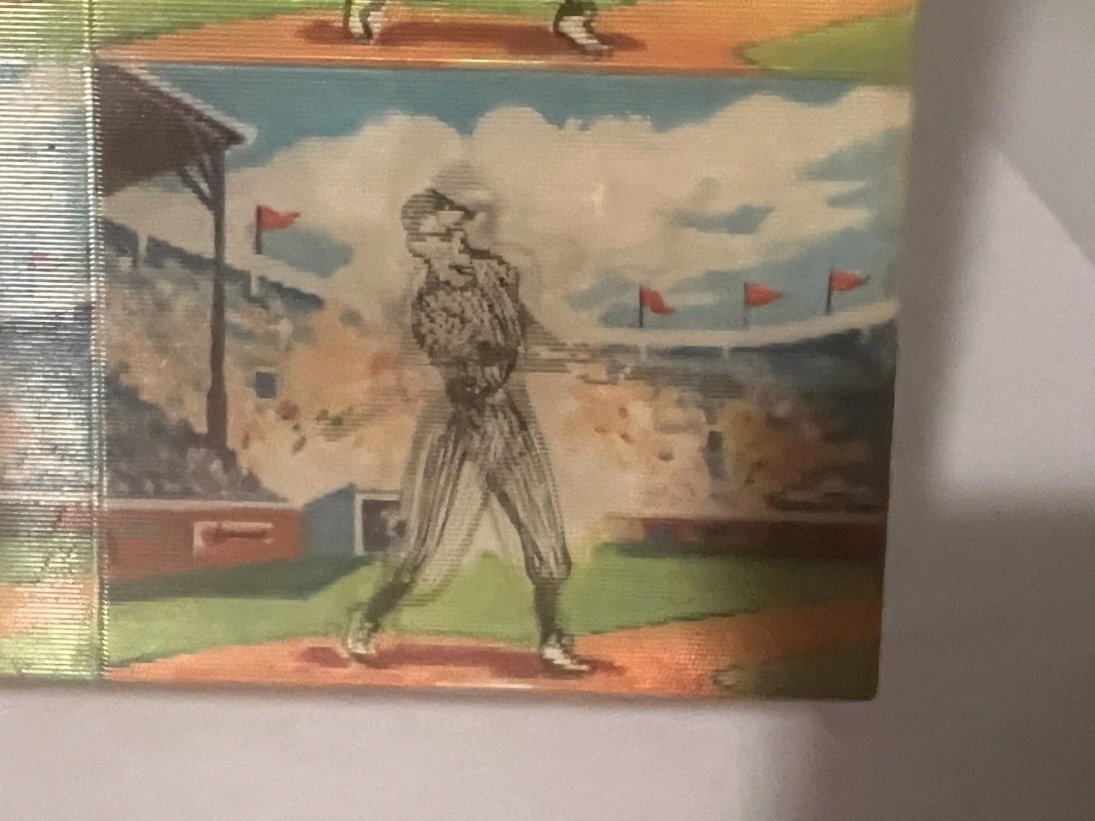 1950s Vari-Vue Baseball Player Lenticular Flicker Cards Uncut Sheet of 12