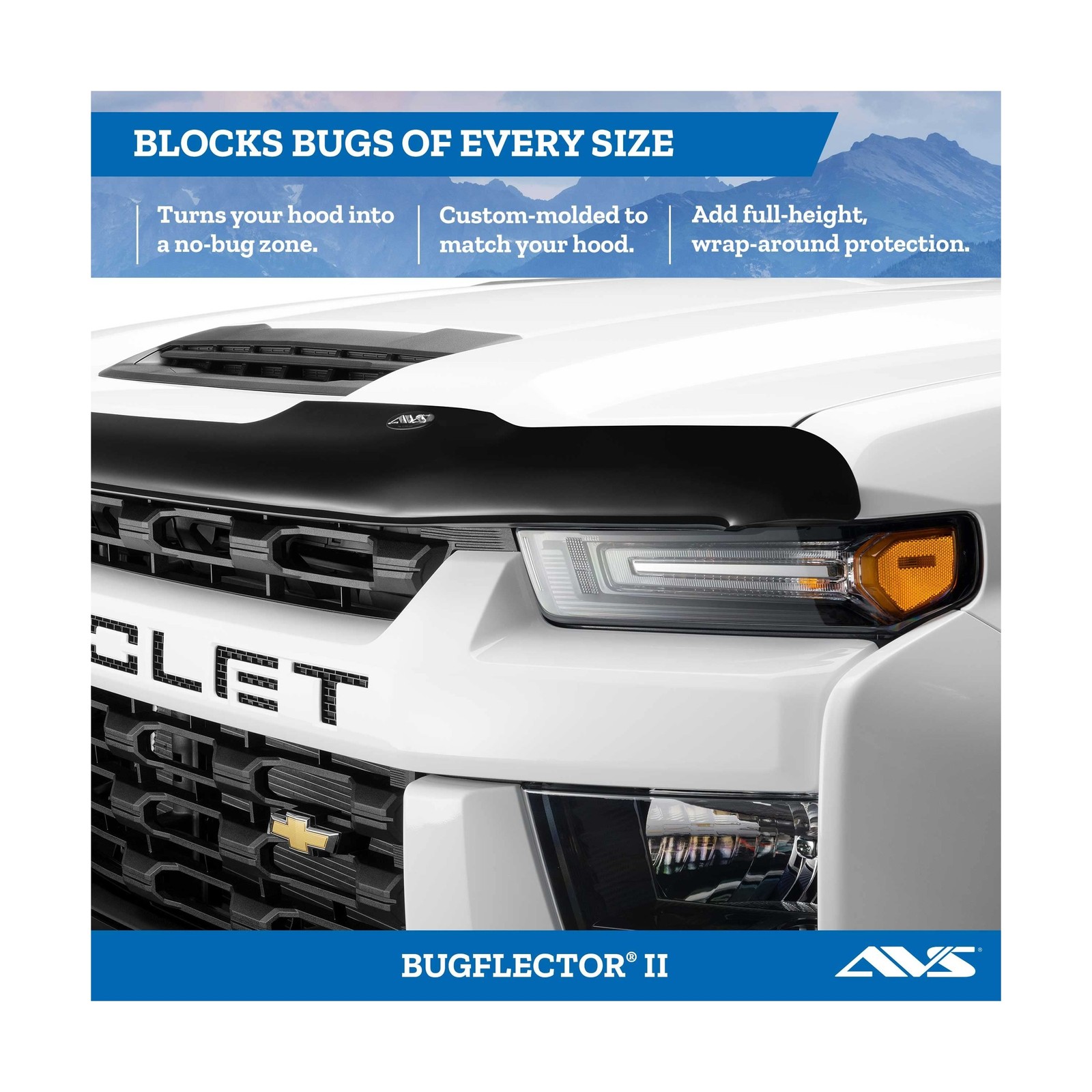 Auto Ventshade Bugflector II Hood Shield for 99-02 Chevy Silverado 1500/2500