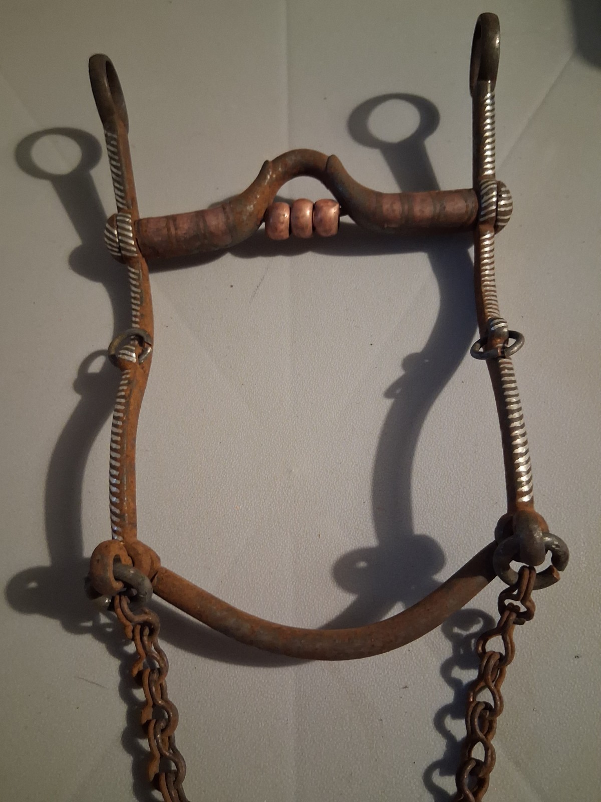 Vtg. Fancy Engraved Western Horse Bit, 5"