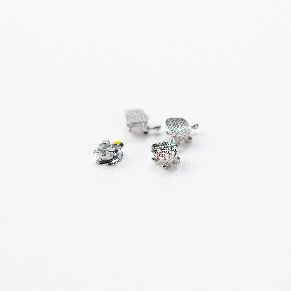 EASYINSMILE Dental Orthodontic Brackets Mini Metal Braces Roth/MBT 022 hook 345