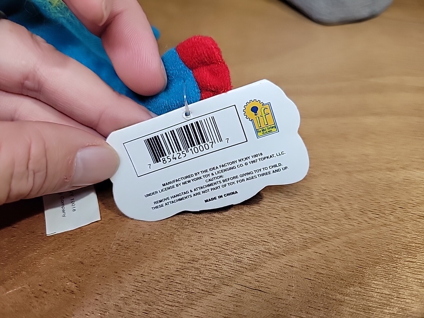 New MEANIES BEANBAG PLUSH SERIES 1 Hurley the Pukin' Toucan IDEA FACTORY 1997