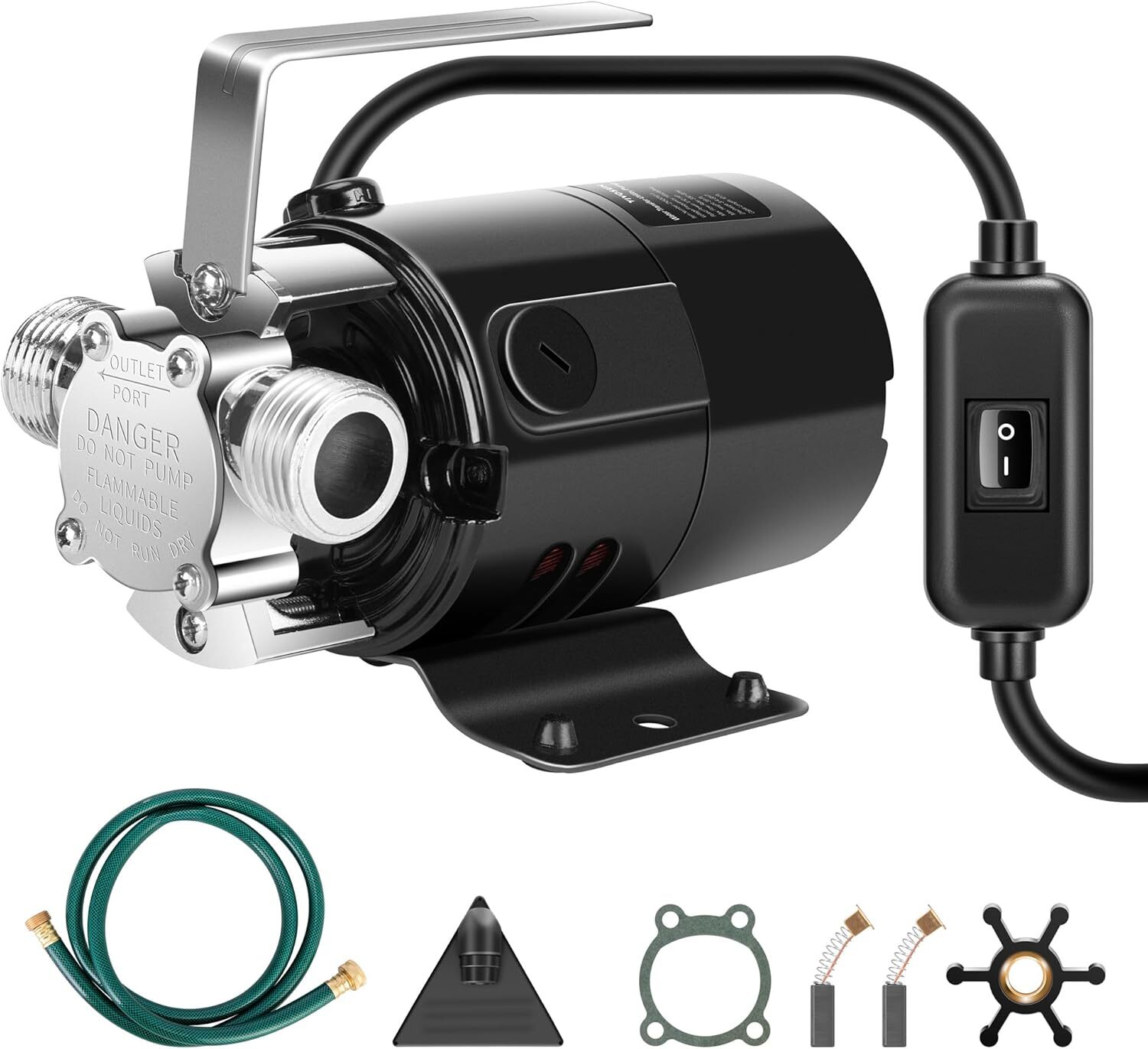 VIVOSUN 330GPH 115V Water Transfer Removal Utility Pump w/ ON/OFF Switch & Hose