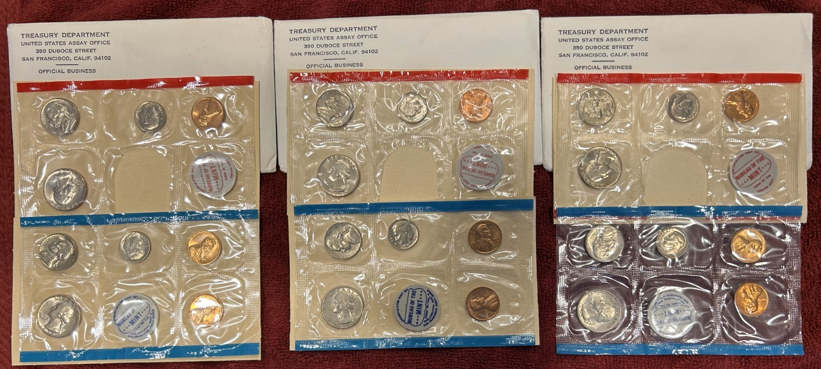 1970 Partial US Uncirculated Mint Sets (6)