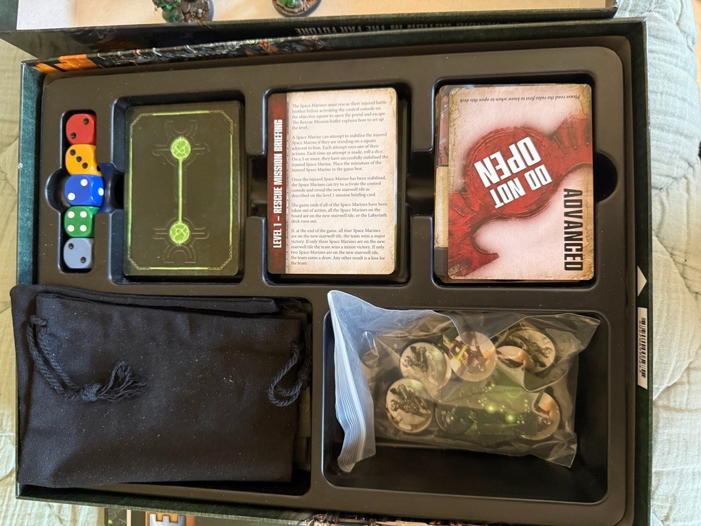 Warhammer 40k Space Marine Adventures Labyrinth Of The Necrons Game NO MINIATURE