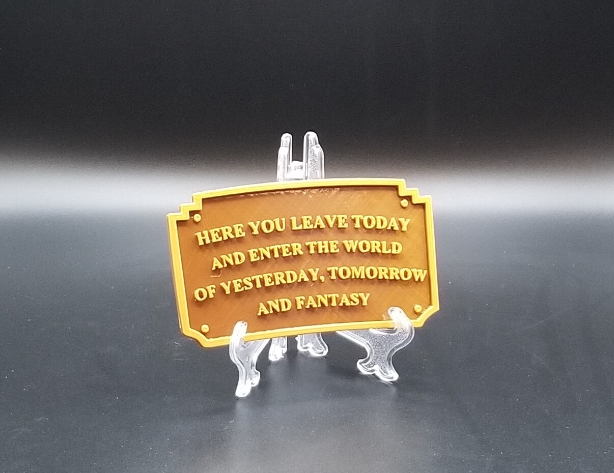 Main Street Entranceway Welcome Plaque DL Inspired Fridge / Car Magnet