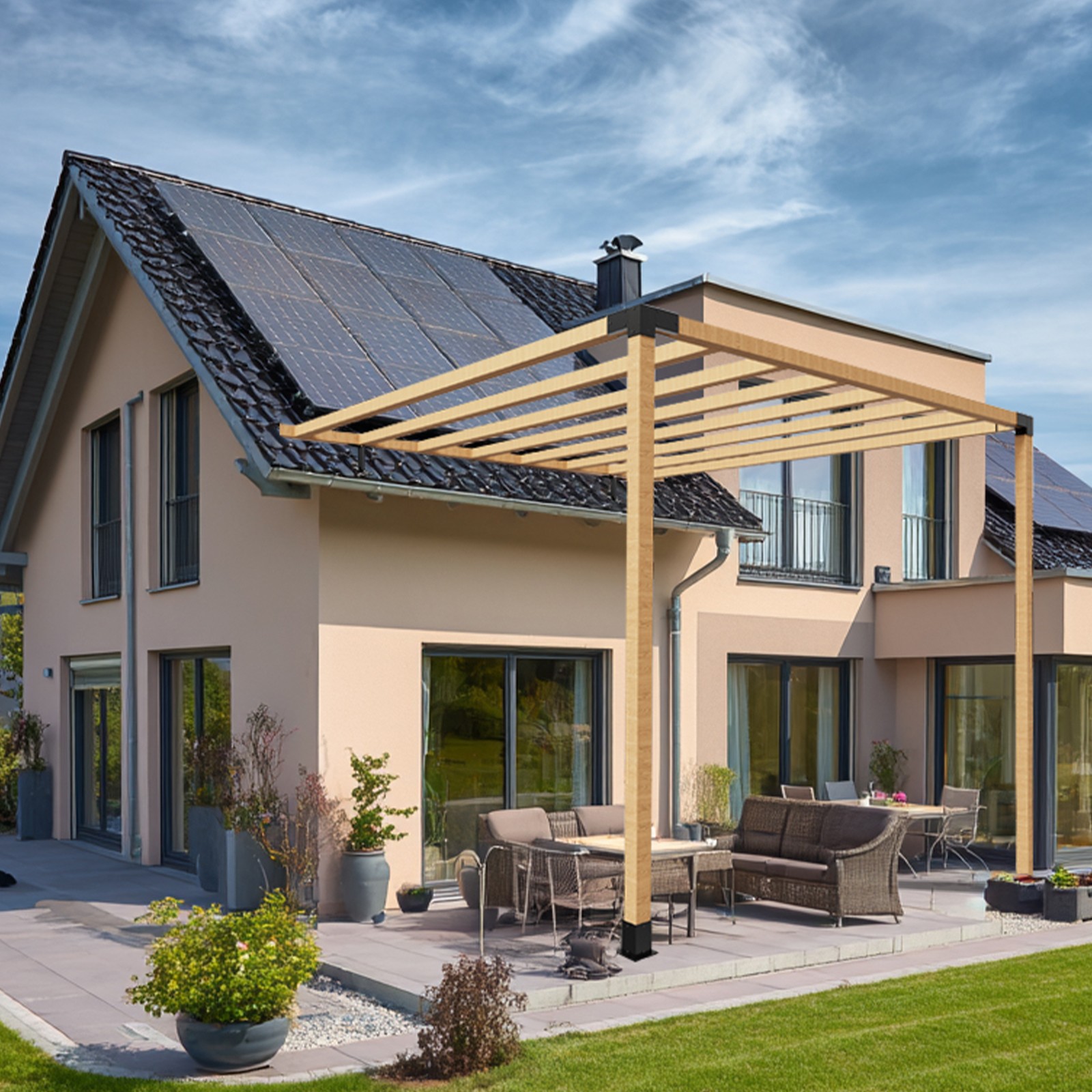 ColourTree Pergola Brackets for 4 x 4 Wood Post, 2-Piece Kit