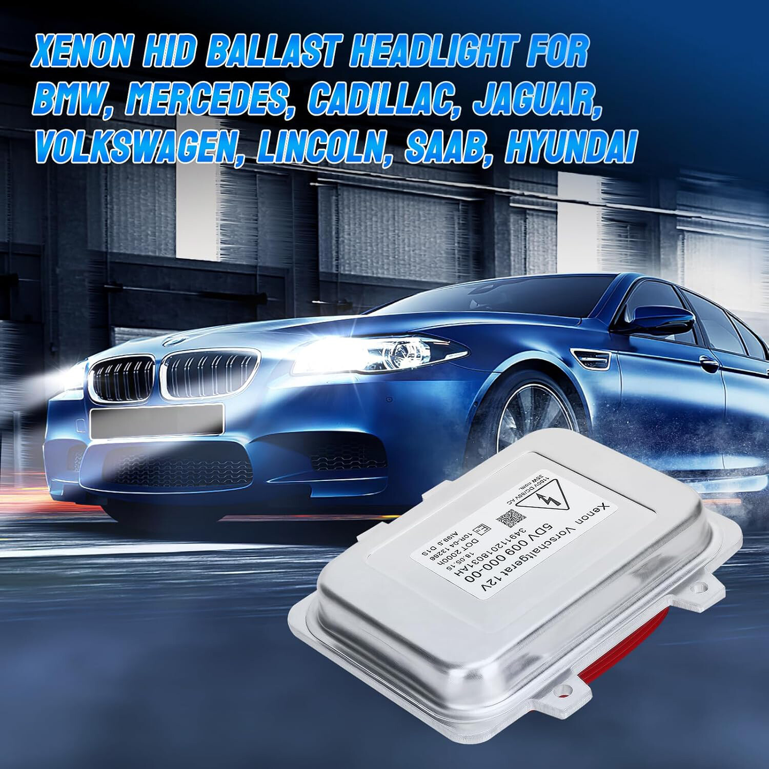 Headlight Ballast Set of 2 Xenon HID Module Unit For Cadillac Escalade 2007-2014