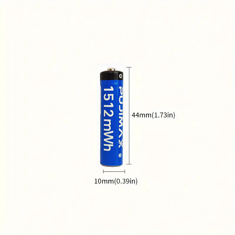 8 PCS PUJIMAX 1.5V 1512mWh AAA Rechargeable Lithium-ion Battery + Charging Box