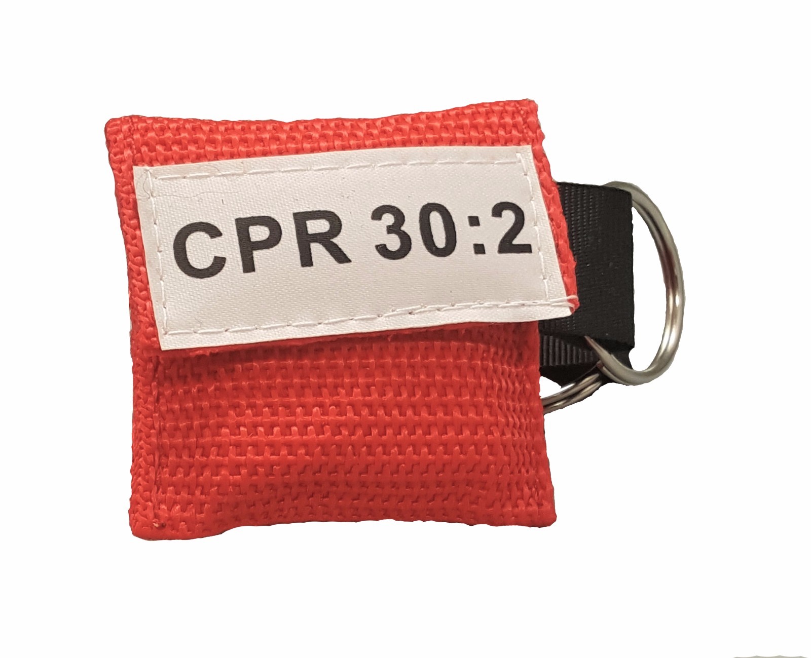 20 Red CPR Mask Facial Shield in Keychain with GLOVES Disposable
