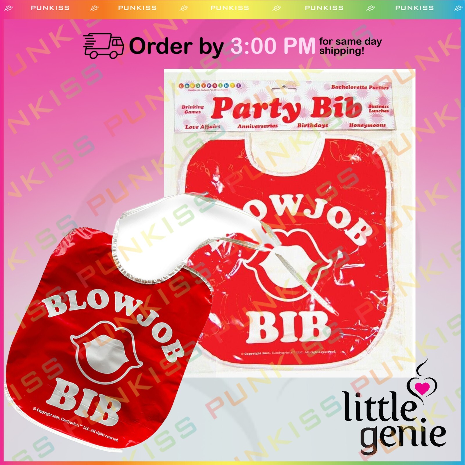 Bachelorette Party Favor Blowjob Bib💋Adult Fun Friends Party Game Gag Gift